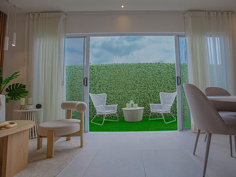 Patio en modelo Aura Premium del fraccionamiento Valle condesa sector Francés de la inmobiliaria Javer