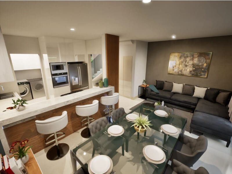 Comedor en modelo Aura Elite del fraccionamiento Bosques de la Sierra de la inmobiliaria Javer