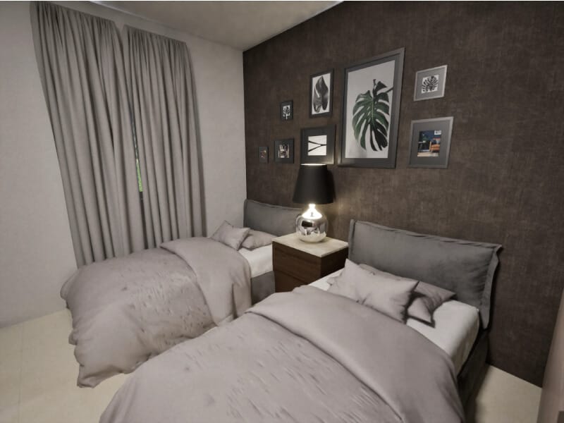 Recámara doble en modelo Aura Elite del fraccionamiento Bosques de la Sierra de la inmobiliaria Javer