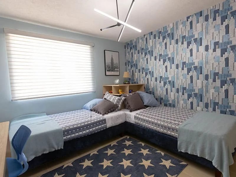 vista lateral de recamara