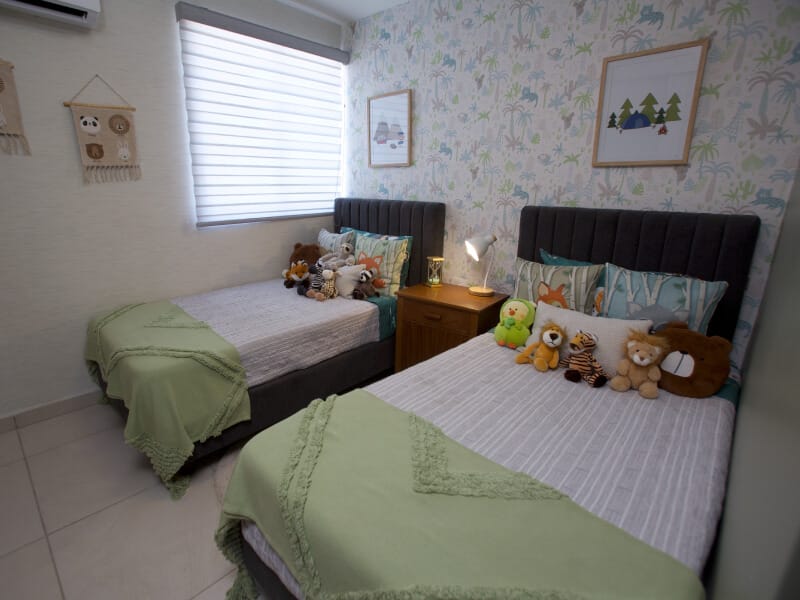 Recámara doble del modelo Milán en el fraccionamiento Cumbre del Norte de la inmobiliaria Javer