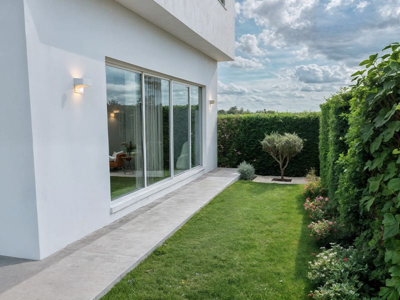 Patio de modelo aura elite Premier en fraccionamiento Xandora de la inmobiliaria Javer en Nuevo León