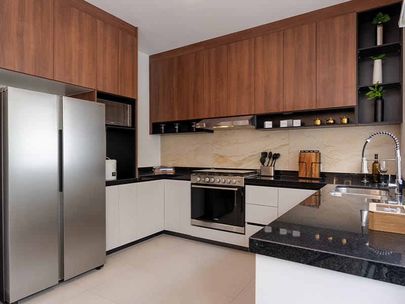 Cocina del modelo Zafiro en el fraccionamiento Allegro de la inmobiliaria Javer