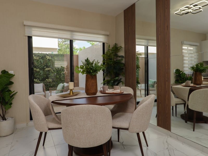 Comedor del modelo valldemosa en el fraccionamiento Real Valencia en inmobiliaria Javer
