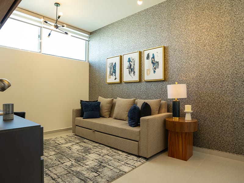 Estancia del modelo Platino del fraccionamiento Caranday II Betel de la inmobiliaria Javer