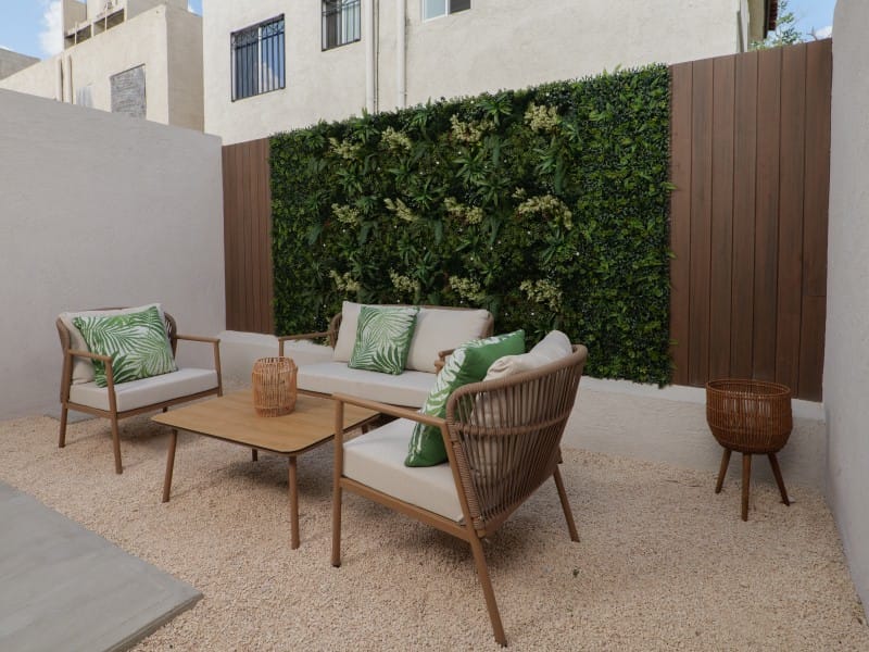 Patio del modelo valldemosa en el fraccionamiento Real Valencia en inmobiliaria Javer