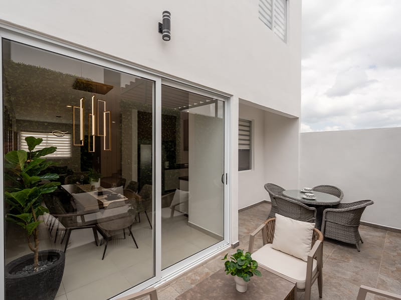 Patio del modelo Zafiro en el fraccionamiento Allegro de la inmobiliaria Javer