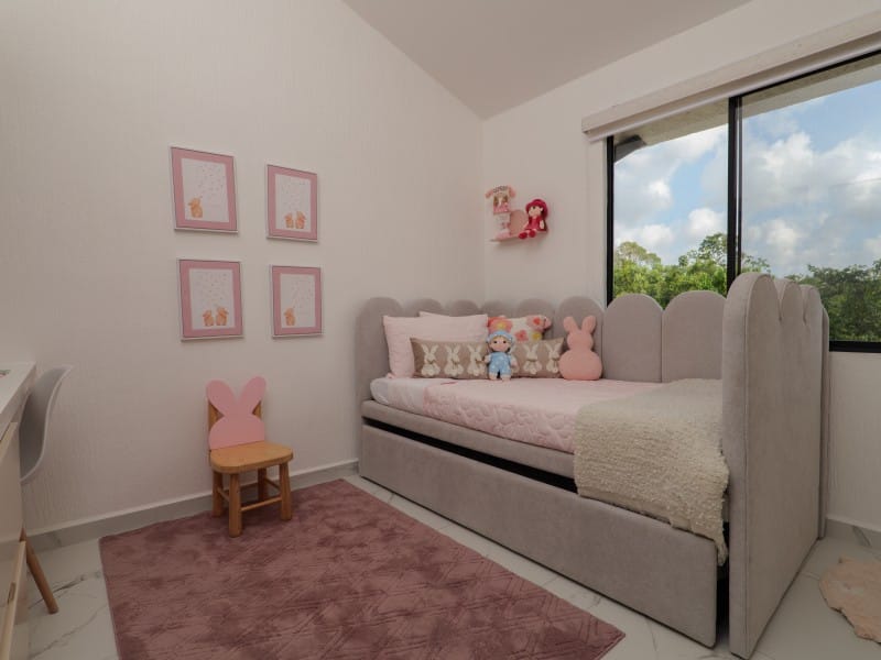 Recámara infantil del modelo valldemosa en el fraccionamiento Real Valencia en inmobiliaria Javer