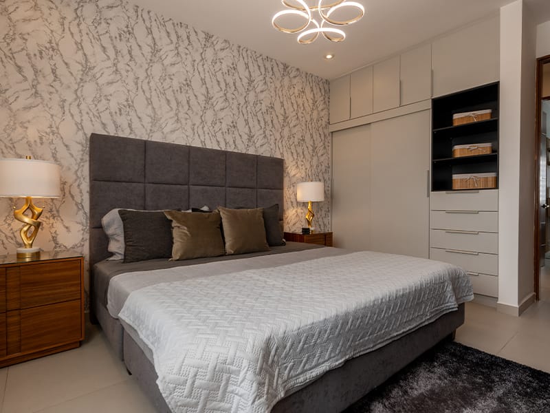 Recámara principal del modelo Zafiro en el fraccionamiento Allegro de la inmobiliaria Javer