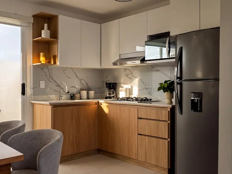 Cocina del modelo Águila en el fraccionamiento Paseo San Francisco de la inmobiliaria Jav
