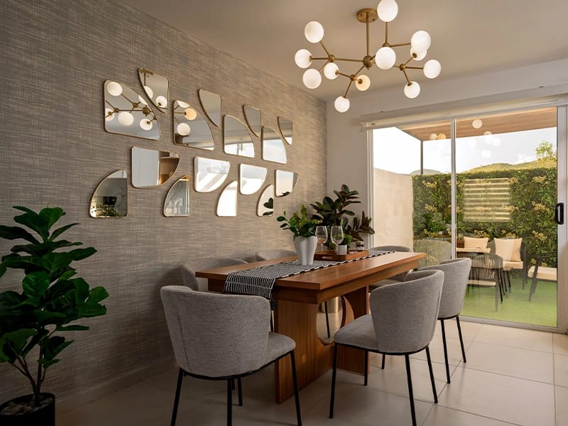 Comedor del modelo Águila fraccionamiento Mirador de los encinos inmobiliaria Javer