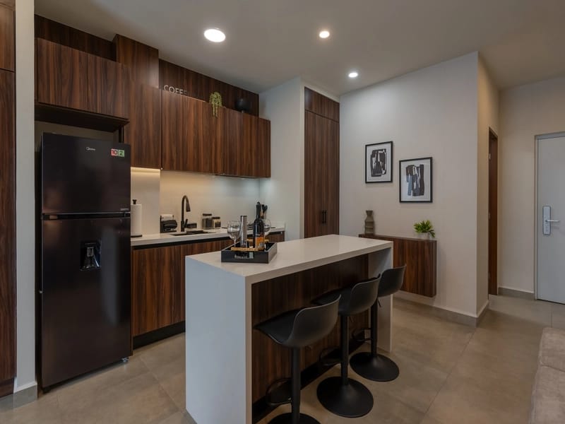 Cocina comedor recamara modelo loft del fraccionamiento amaire javer