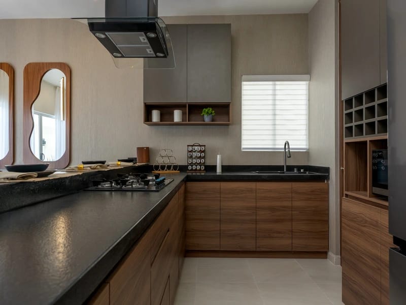 Cocina de modelo aura elite Premier en fraccionamiento Xandora de la inmobiliaria Javer en Nuevo León