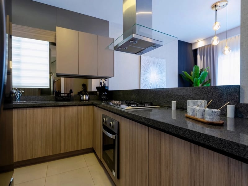 Cocina del modelo Aura Elite del fraccionamiento Misión de los Ángeles en inmobiliaria Javer