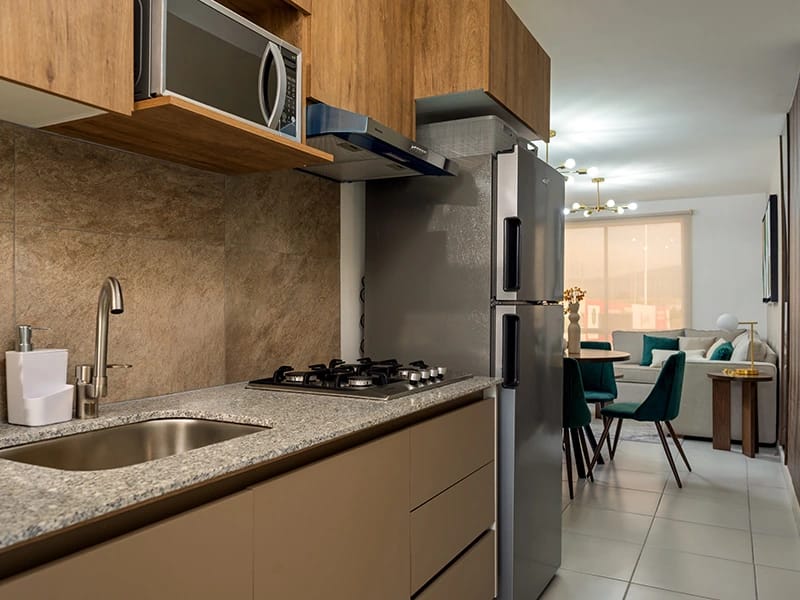 Cocina del modelo Verona del fraccionamiento Paseo San Francisco en inmobiliaria Javer