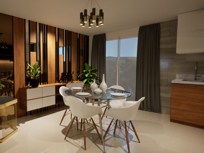 Cocina del modelo Águila Premier en el fraccionamiento Valle de los Encinos de la inmobiliaria Javer