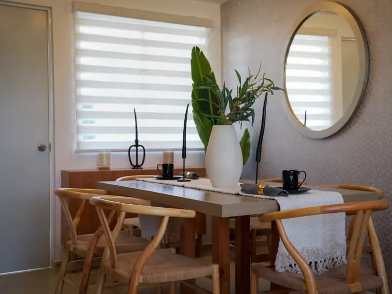 comedor del modelo águila en fraccionamiento paseos del roble en inmobiliaria javer