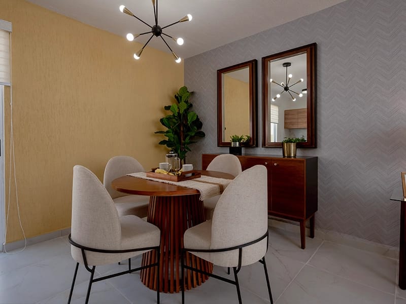 Comedor del modelo Águila real en fraccionamiento Vista Serena de la inmobiliaria Javer