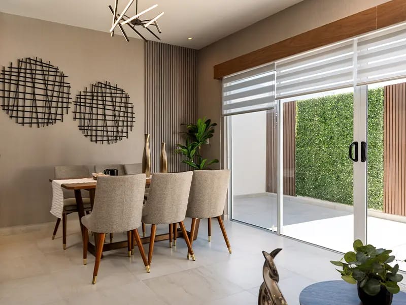 Comedor en el modelo Aura Elite 3N del fraccionamiento Bosques de la Sierra en inmobiliaria Javer de Nuevo León.