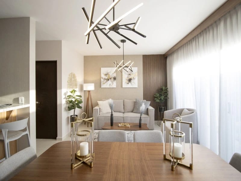 sala comedor del modelo aura premier del fraccionamiento Valvento de Javer