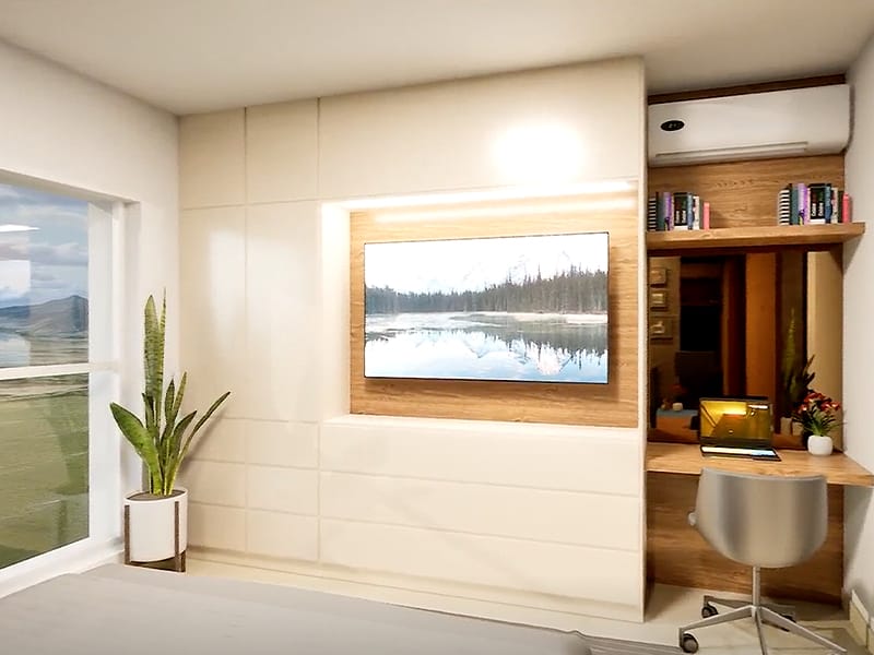 Escritorio del departamento modelo A en el fraccionamiento Amaire de la inmobiliaria Javer