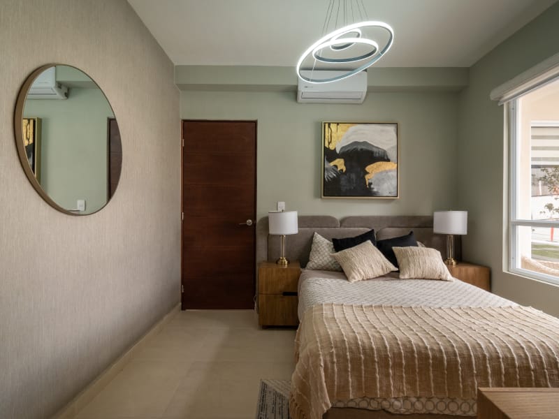 Recamara de los departamentos del fraccionamiento Cumbre Mezquite de la inmobiliaria Javer