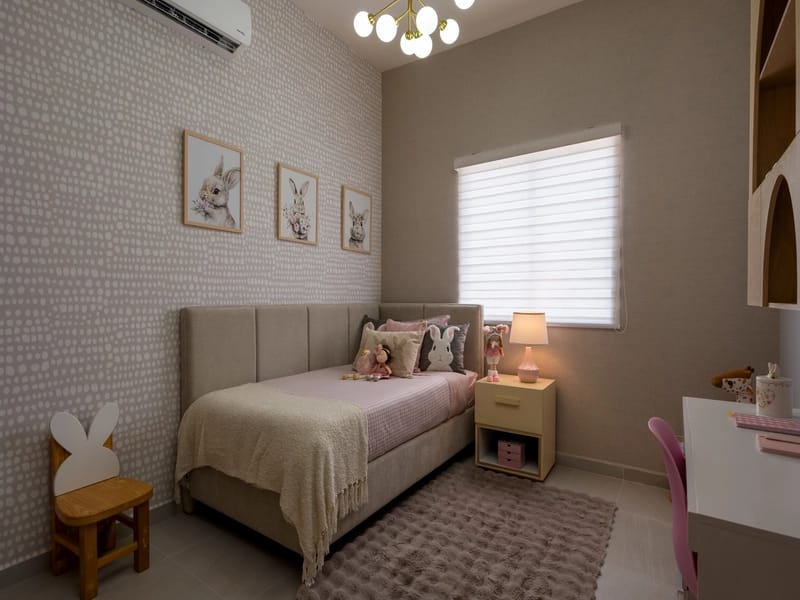 Recámara infantil del modelo aura elite Premier en fraccionamiento Xandora de la inmobiliaria Javer en Nuevo León