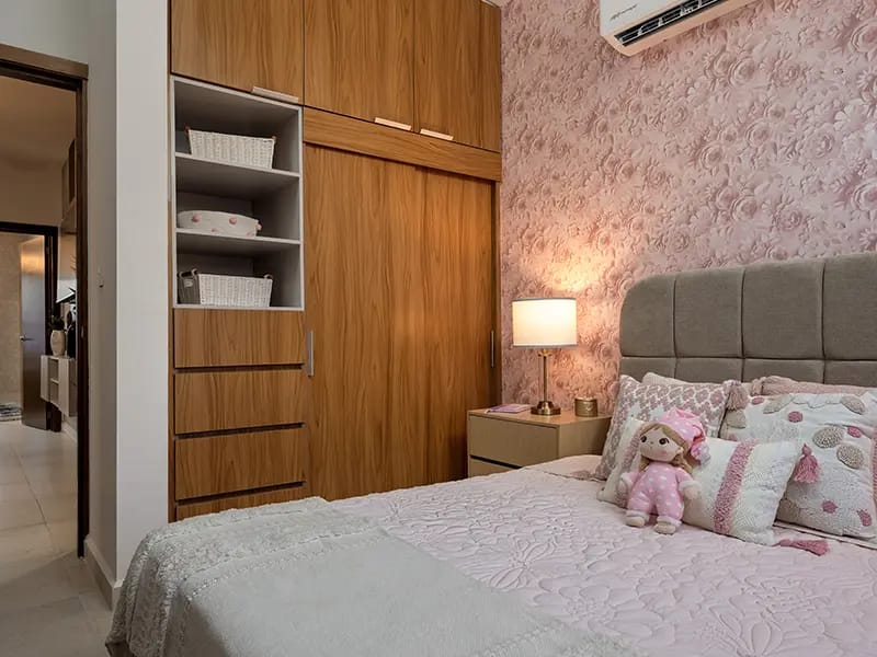 Recámara Junior en el modelo Aura Elite 2N del fraccionamiento Bosques de la Sierra en inmobiliaria Javer de Nuevo León