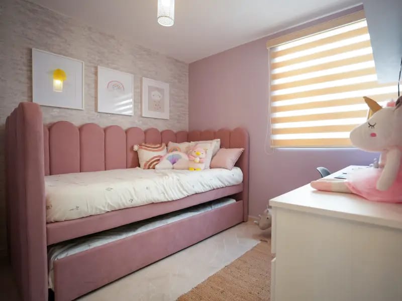Recámara sencilla del modelo Antares del fraccionamiento Paseos del Roble en Inmobiliaria Javer