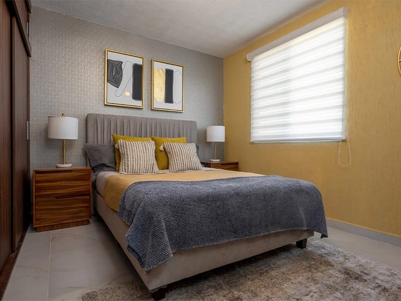 Recámara principal del modelo Águila real en fraccionamiento Vista Serena de la inmobiliaria Javer