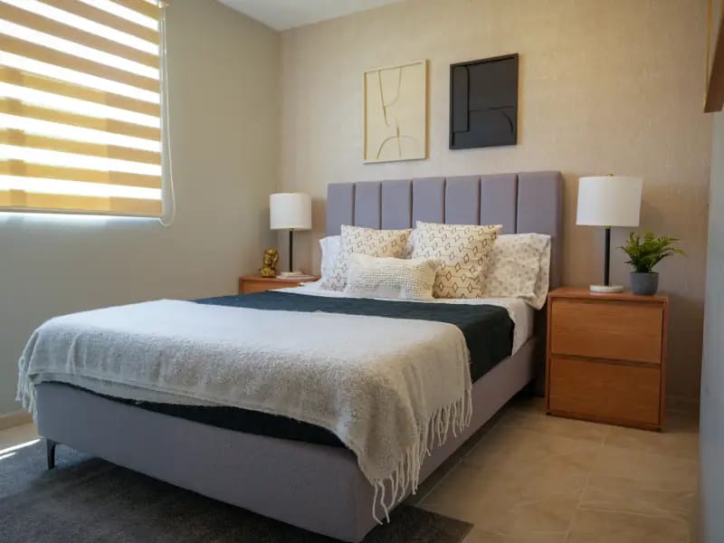Recámara principal del modelo Antares del fraccionamiento Paseos del Roble en Inmobiliaria Javer