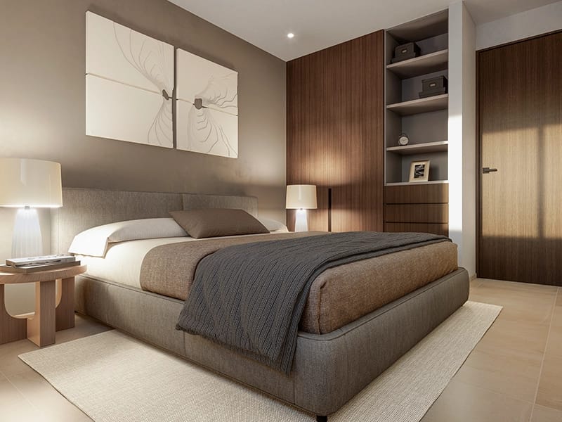 Recámara principal del modelo Málaga del fraccionamiento Allegro en inmobiliaria Javer