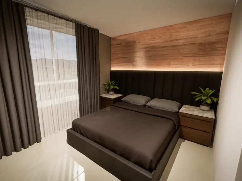 Recámara principal del modelo Águila Premier en el fraccionamiento Valle de los Encinos de la inmobiliaria Javer