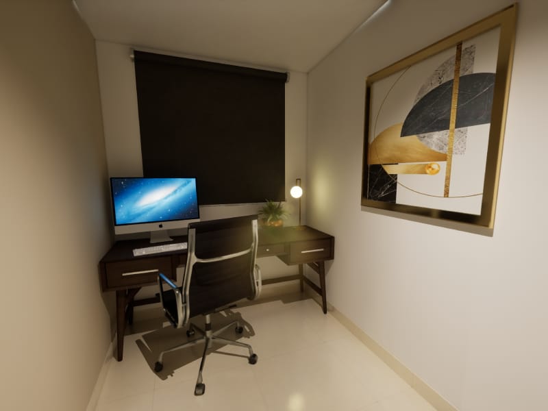 sala de estudio del modelo Águila Premier en el fraccionamiento Valle de los Encinos de la inmobiliaria Javer