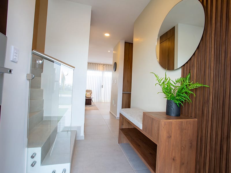 Interior de casa muestra del modelo Aura Premier del fraccionamiento Valle Condesa Sector Francés de la inmobiliaria Javer