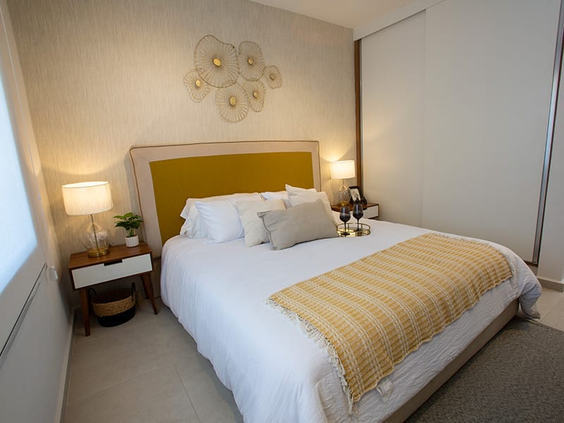 Recámara principal del modelo Aura Premier del fraccionamiento Valle Condesa Sector Francés de la inmobiliaria Javer